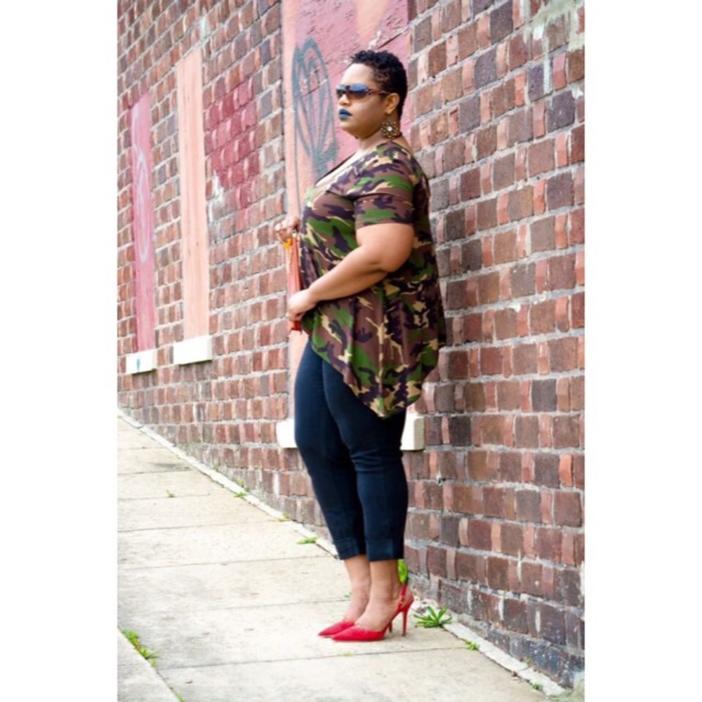 Ashley Stewart Camo Shirt  <MAKE AN OFFER>